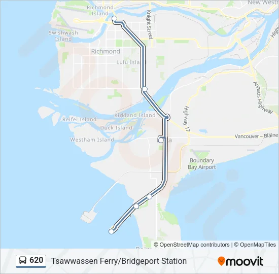 620 Bus Line Map