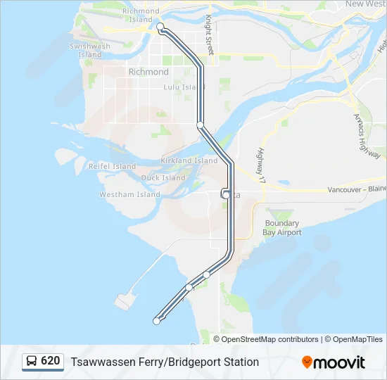 620 Bus Line Map