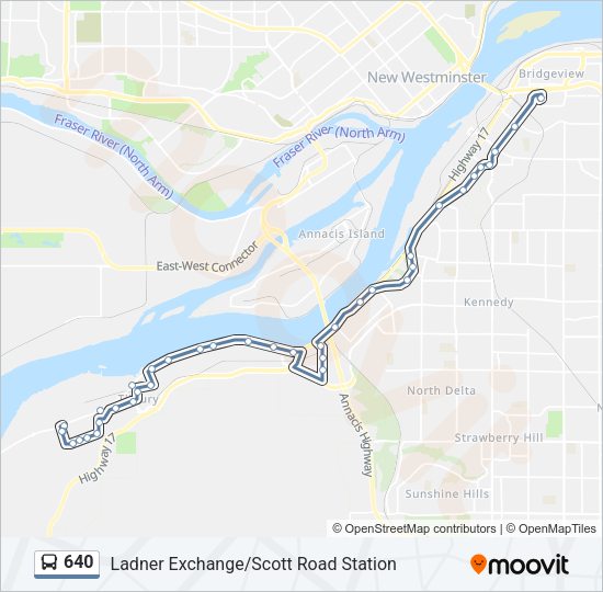 640 Bus Line Map