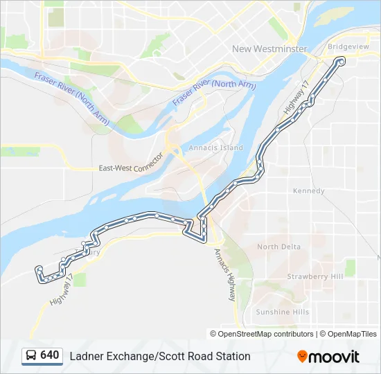 640 Bus Line Map