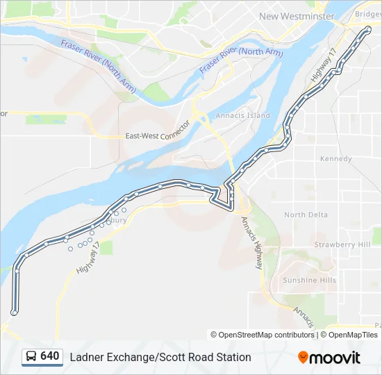 640 Bus Line Map
