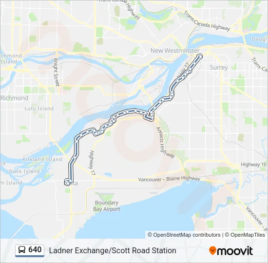 640 Bus Line Map