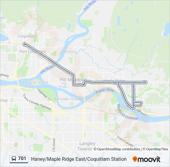 701 Bus Line Map