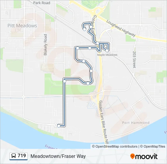 719 Bus Line Map