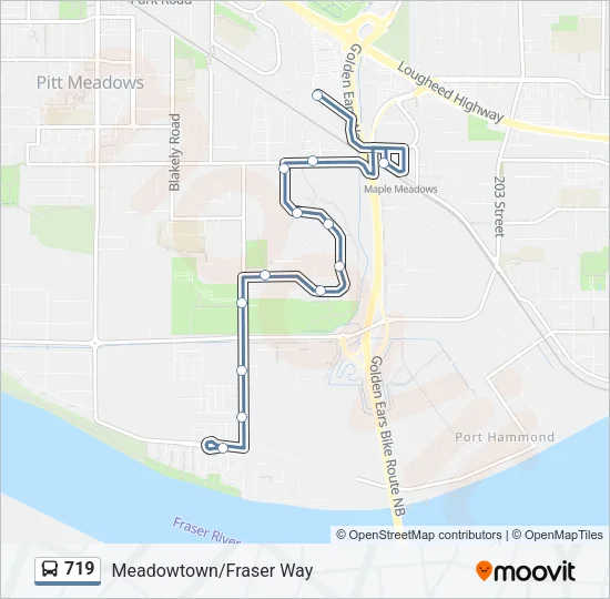 719 Bus Line Map