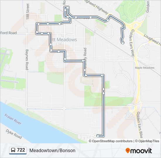 722 Bus Line Map