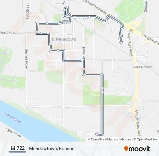722 Bus Line Map