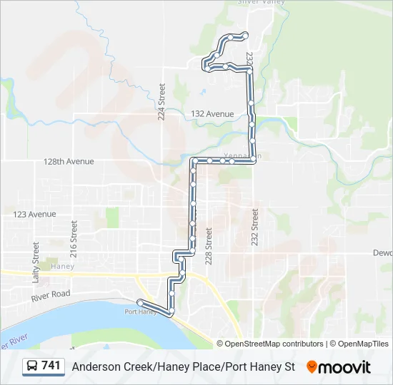 741 Bus Line Map