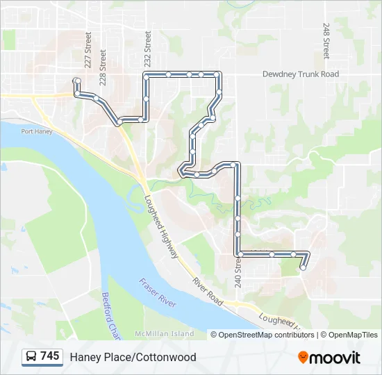 745 Bus Line Map