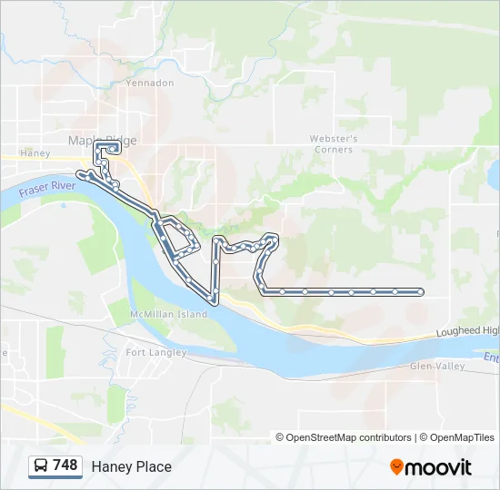 748 Bus Line Map