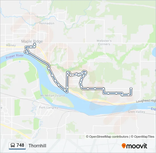 748 Bus Line Map