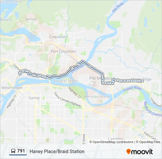 791 Bus Line Map
