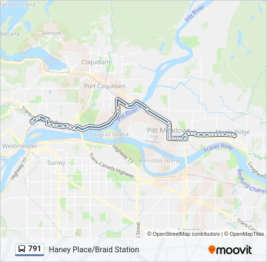 791 Bus Line Map