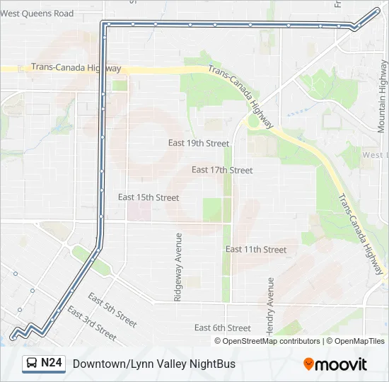N24 Bus Line Map