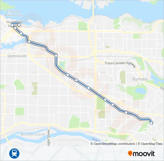 EXPO LINE SkyTrain Line Map
