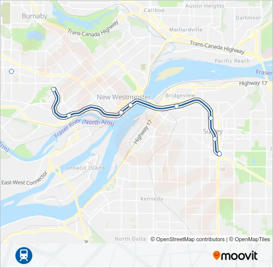 EXPO LINE SkyTrain Line Map