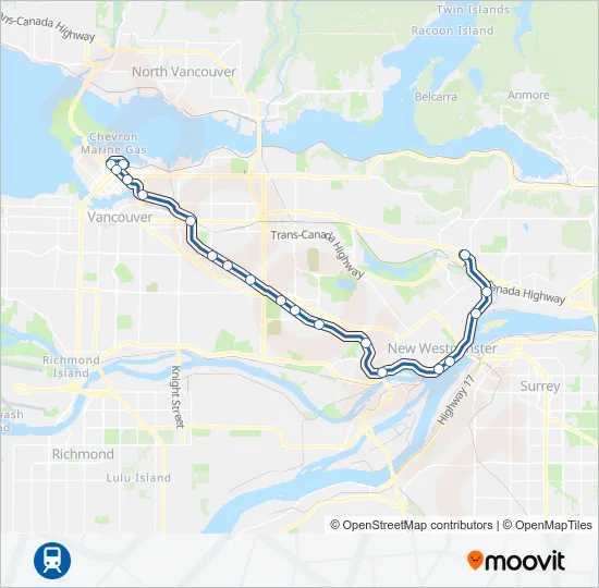EXPO LINE SkyTrain Line Map