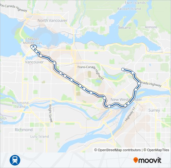 EXPO LINE SkyTrain Line Map