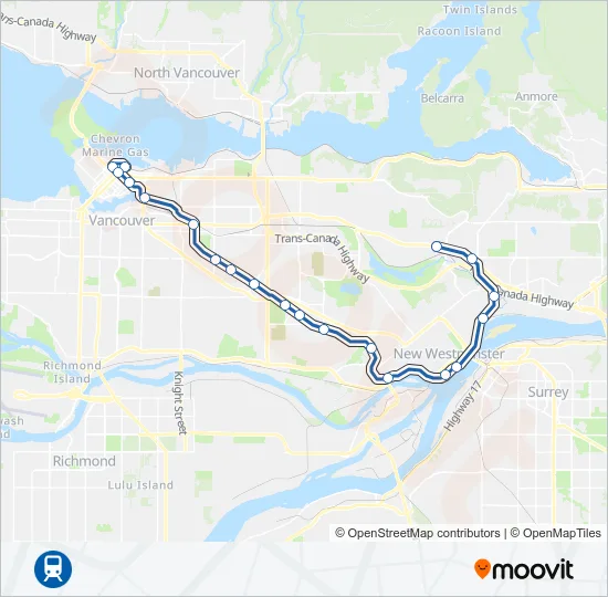 EXPO LINE SkyTrain Line Map