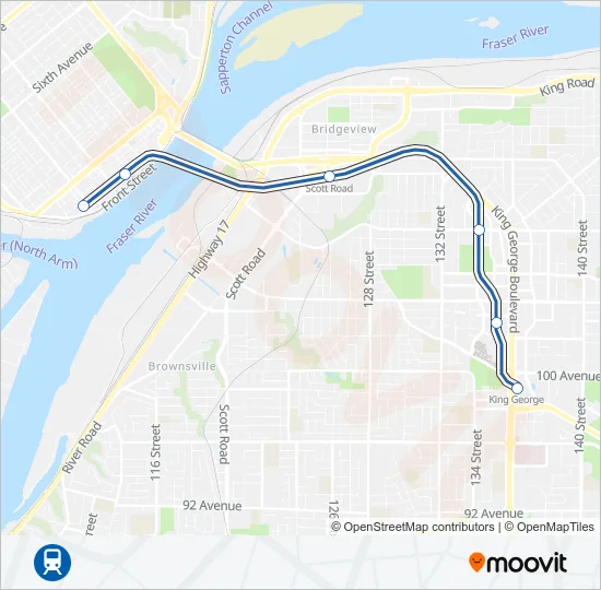 EXPO LINE SkyTrain Line Map