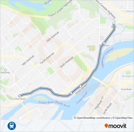 EXPO LINE SkyTrain Line Map