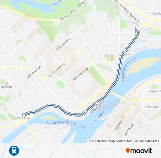 EXPO LINE SkyTrain Line Map