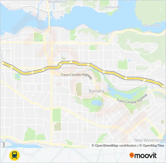 MILLENNIUM LINE SkyTrain Line Map