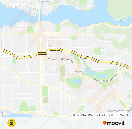 MILLENNIUM LINE SkyTrain Line Map
