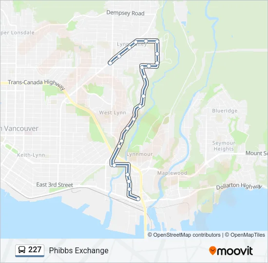 227 Bus Line Map