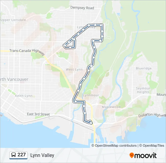 227 Bus Line Map