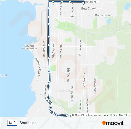 1 Bus Line Map