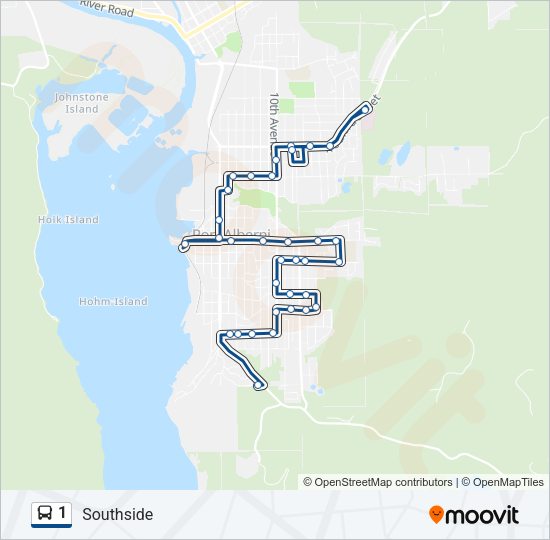 1 Bus Line Map