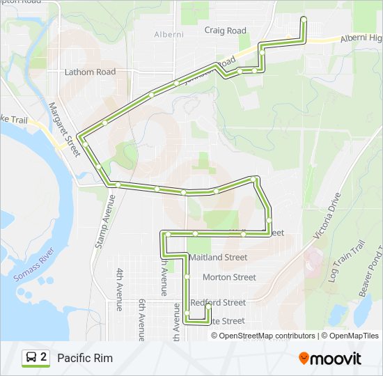 2 Bus Line Map
