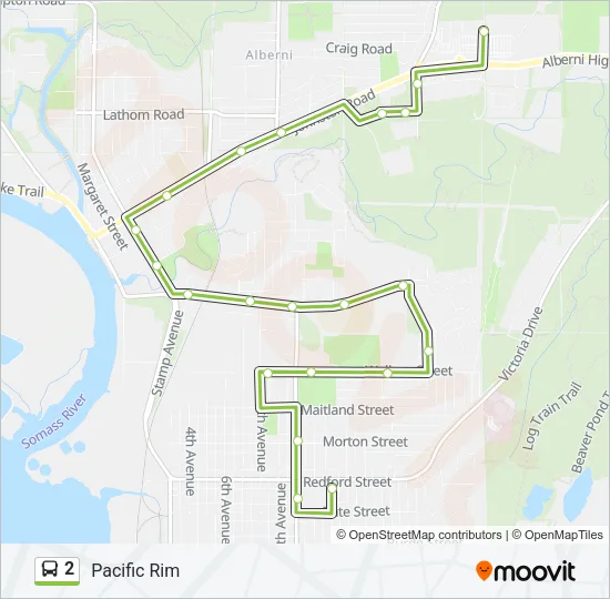 2 Bus Line Map