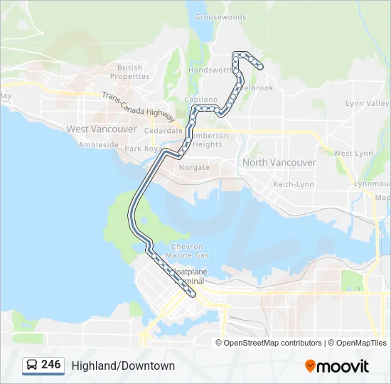 246 Bus Line Map