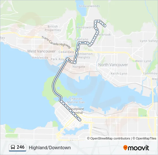 246 Bus Line Map