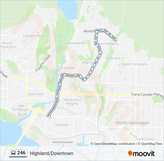 246 Bus Line Map