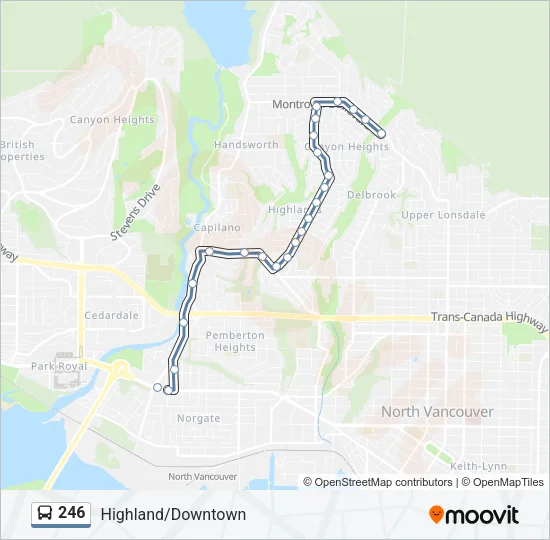 246 Bus Line Map