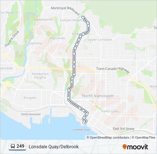 249 Bus Line Map