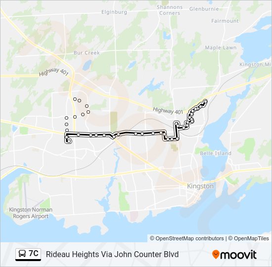 7C bus Line Map