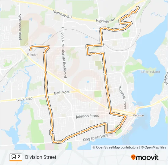 2 Bus Line Map
