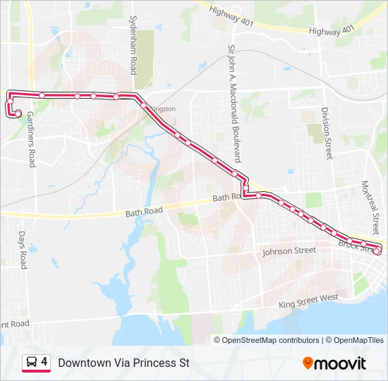4 Bus Line Map