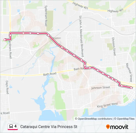4 Bus Line Map