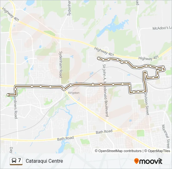 7 Bus Line Map