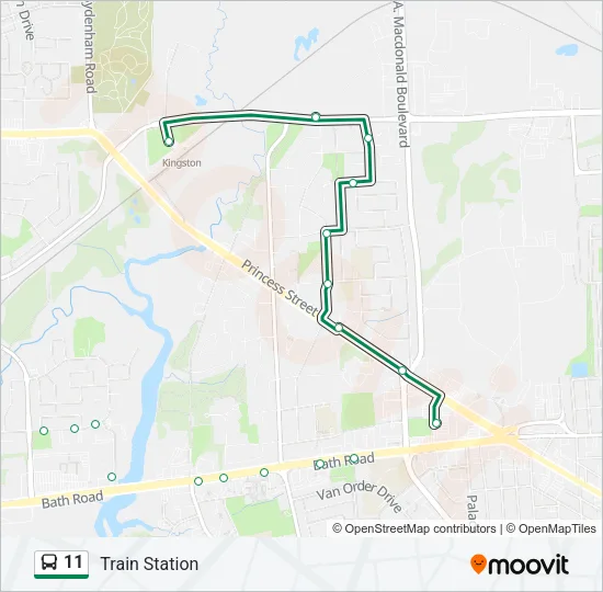 11 Bus Line Map