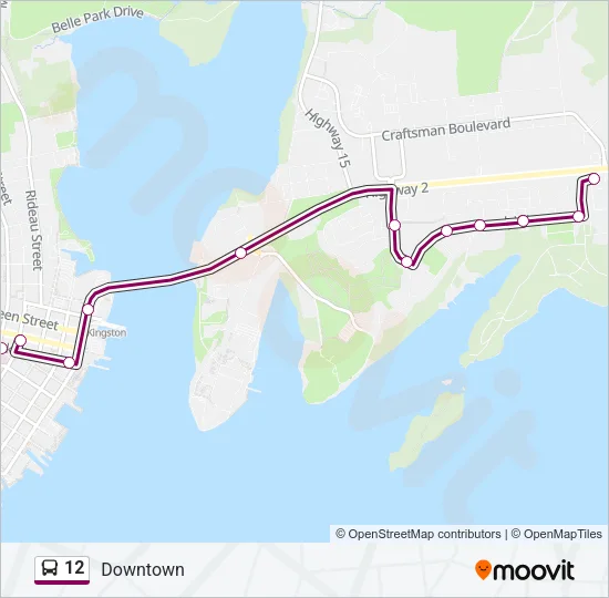 12 Bus Line Map