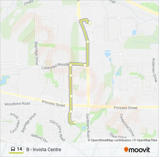 14 Bus Line Map