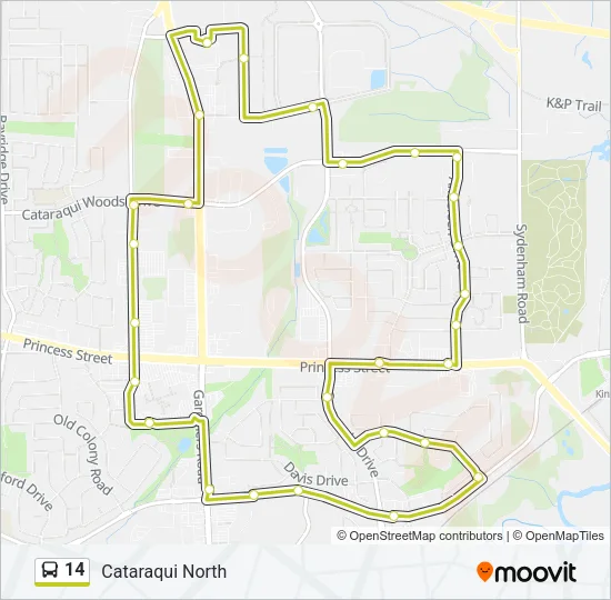 14 Bus Line Map