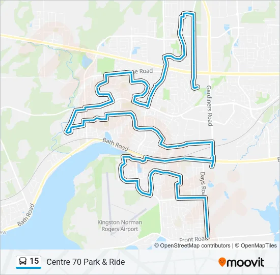 15 Bus Line Map