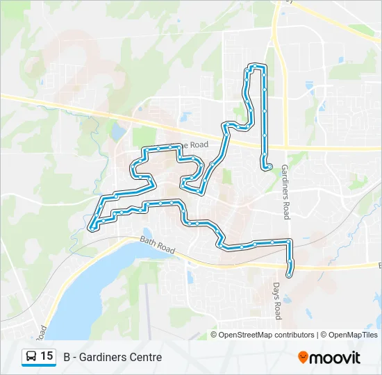 15 Bus Line Map